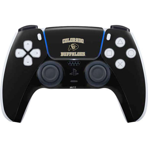 University of Colorado CU Logo on Gold PS5 Controller Skin